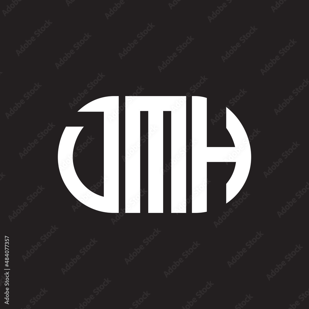 DMH letter logo design on black background. DMH creative initials letter logo concept. DMH letter design. DMH letter logo design on black background. DMH creative initials letter logo concept. DMH letter design.