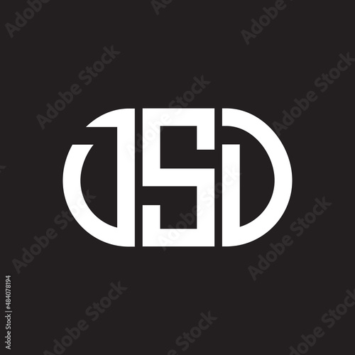 DSD letter logo design on black background. DSD creative initials letter logo concept. DSD letter design. photo