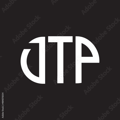 DTP letter logo design on black background. DTP creative initials letter logo concept. DTP letter design.