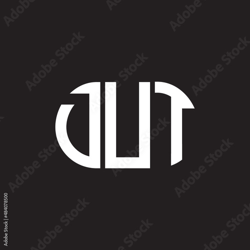 DUT letter logo design on black background. DUT creative initials letter logo concept. DUT letter design. photo