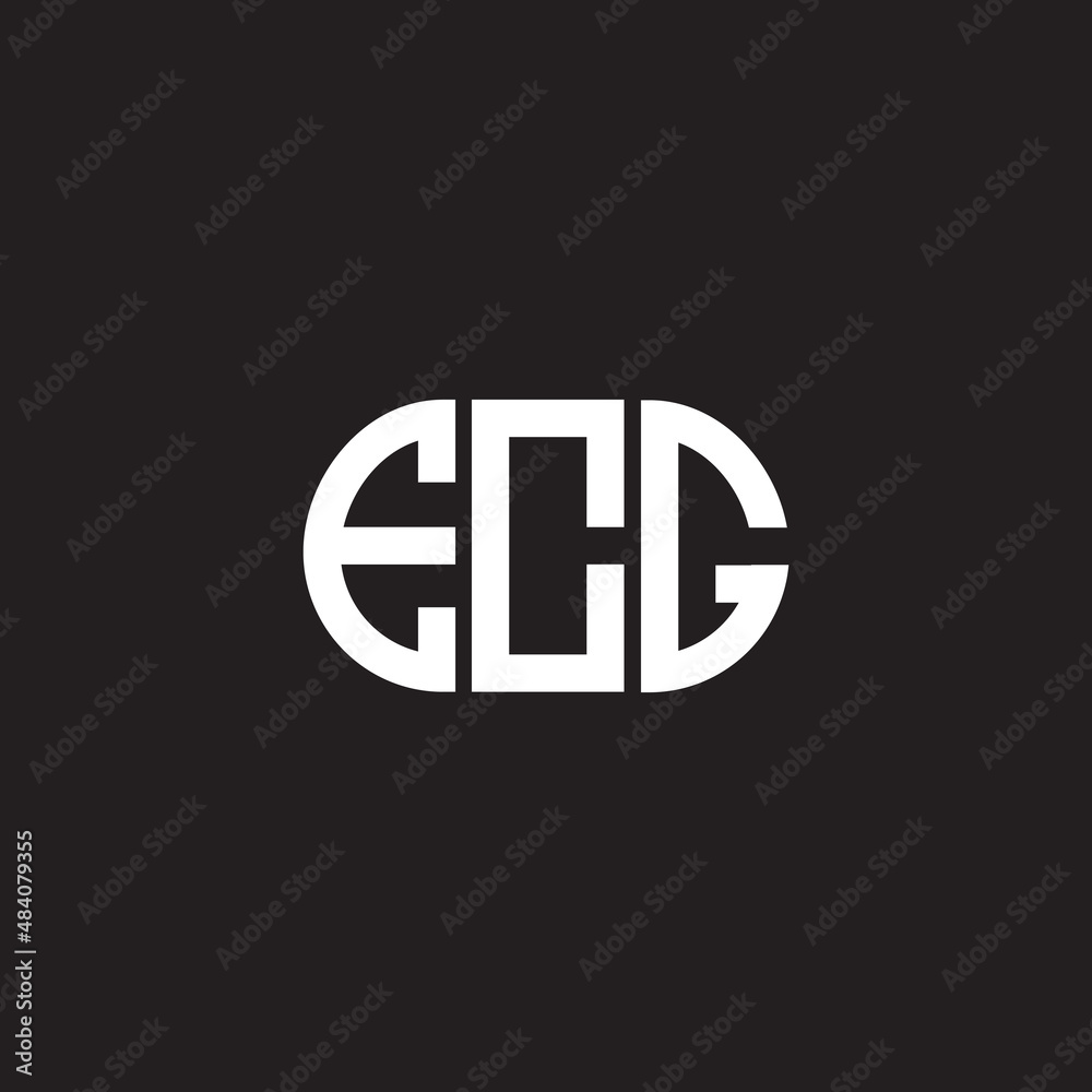 ECG letter logo design on black background. ECG creative initials letter logo concept. ECG letter design. ECG letter logo design on black background. ECG creative initials letter logo concept. ECG letter design.