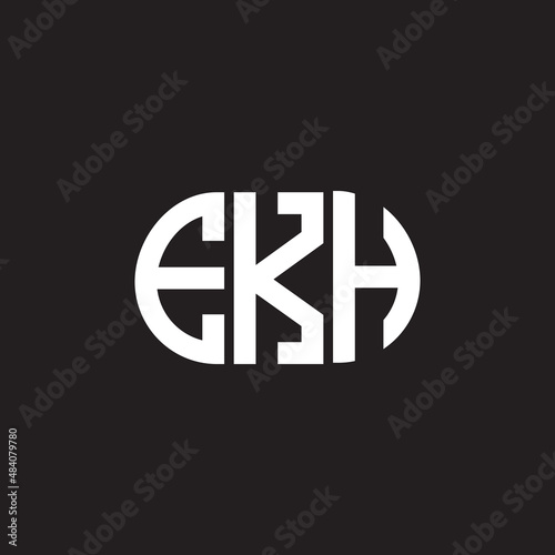 Free Download EKH letter logo design on black background. EKH creative initials letter logo concept. EKH letter design. - GFXLoad