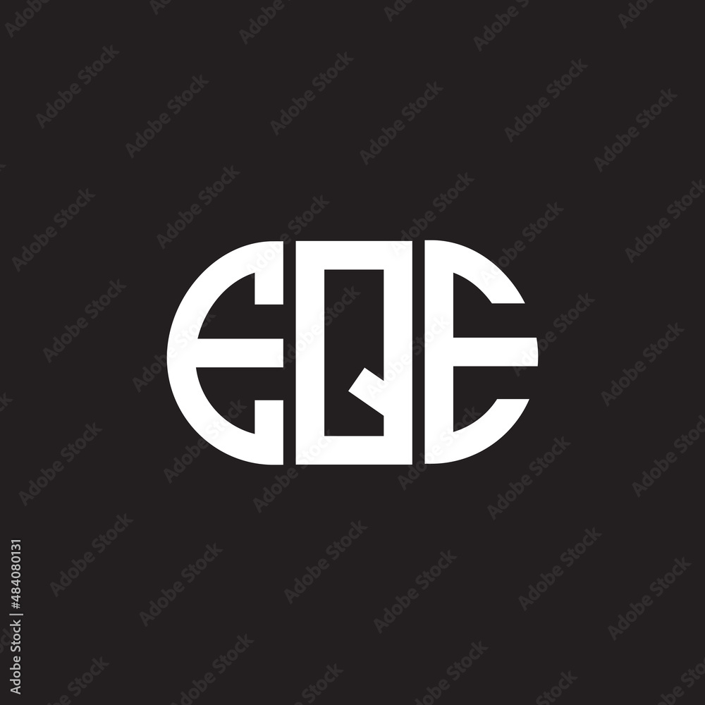 EQE letter logo design on black background. EQE creative initials letter logo concept. EQE letter design. EQE letter logo design on black background. EQE creative initials letter logo concept. EQE letter design.