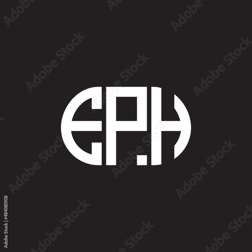 EPH letter logo design on black background. EPH creative initials letter logo concept. EPH letter design.