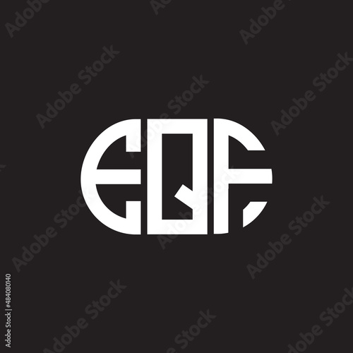 EQF letter logo design on black background. EQF creative initials letter logo concept. EQF letter design.