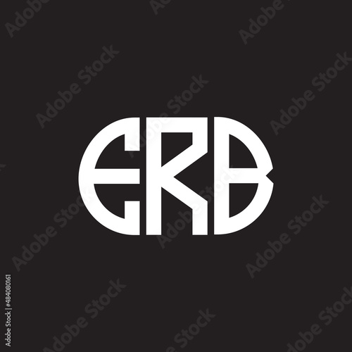 ERB letter logo design on black background. ERB creative initials letter logo concept. ERB letter design.