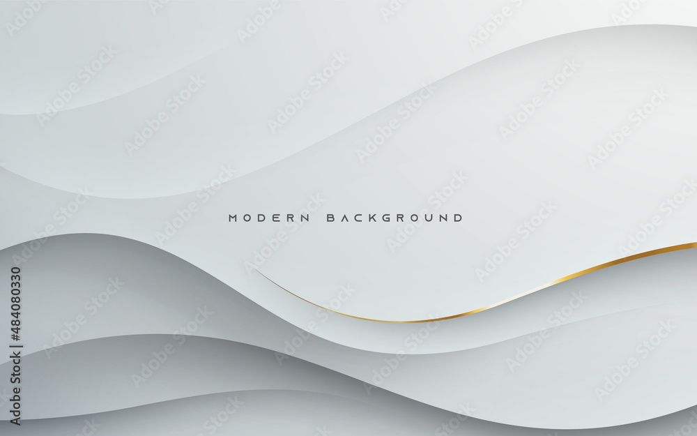 Dynamic wavy light gold and shadow gray background Stock Vector | Adobe ...