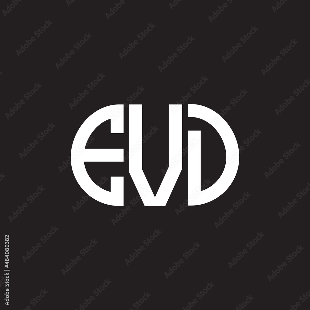EVD letter logo design on black background. EVD creative initials letter logo concept. EVD letter design. EVD letter logo design on black background. EVD creative initials letter logo concept. EVD letter design.