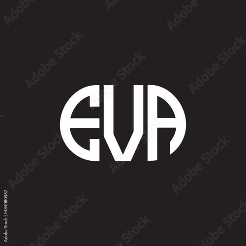 EVA letter logo design on black background. EVA creative initials letter logo concept. EVA letter design.