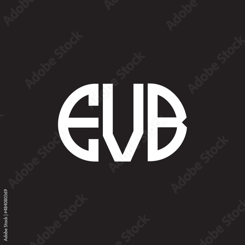 EVB letter logo design on black background. EVB creative initials letter logo concept. EVB letter design. photo