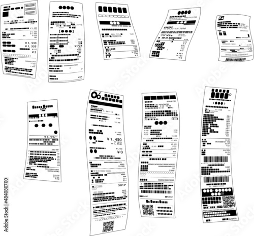 一枚の曲がったレシート 領収書 確定申告