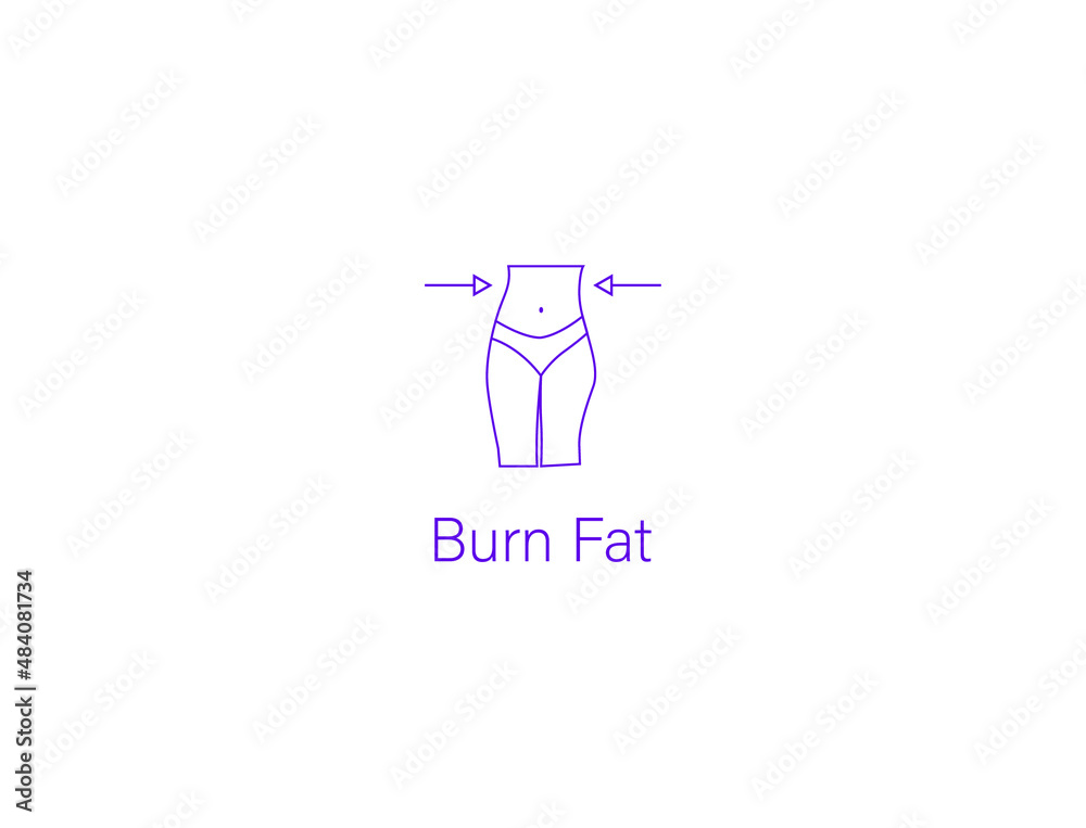 Burn fat icon vector illustration Burn fat icon vector illustration