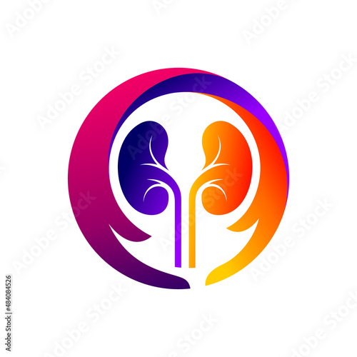 kidney specialist logo with hand concept