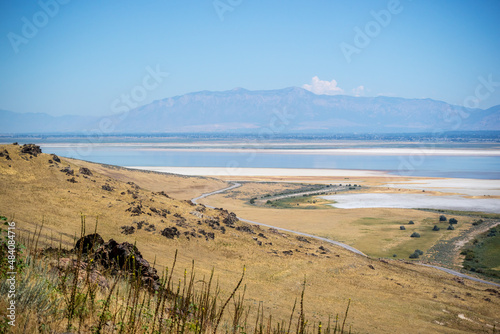 An overlooking view of nature in Antelope Island State Park  Utah