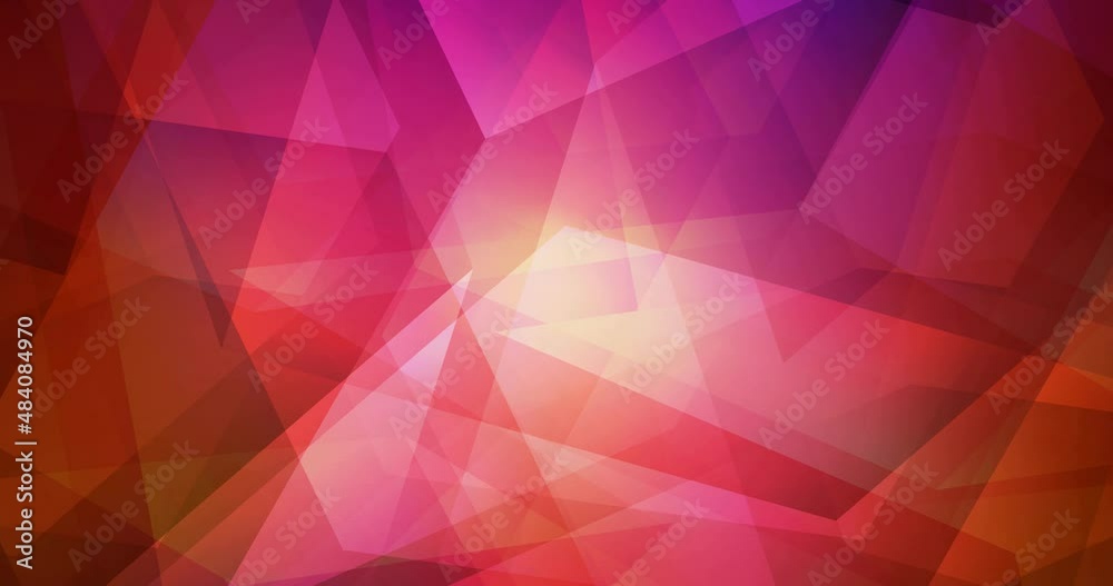 4K looping dark pink, red video with polygonal materials. Flowing colorful lights in motion style with gradient. Movie for a cell phone. 4096 x 2160, 30 fps. Codec Photo JPEG.