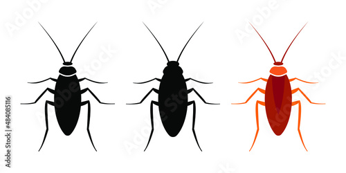 Cockroach icon. insect sign. vector illustration