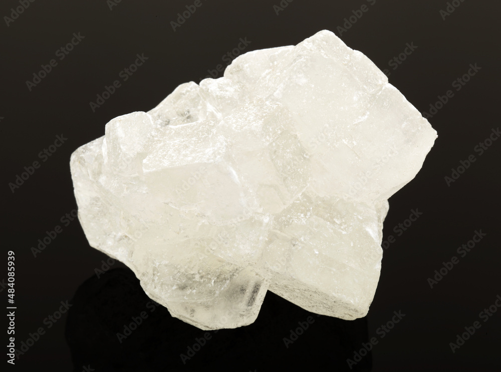 Best quality Natural rock sugar on a black background Best quality Natural rock sugar on a black background