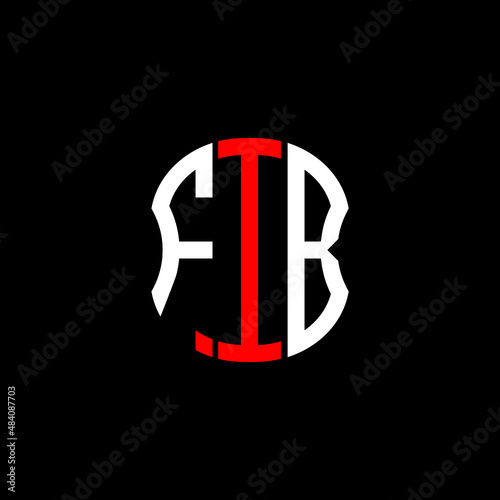 FIB letter logo creative design with vector graphic