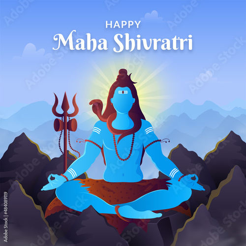 Happy maha shivratri lord shankar trishul damru sheh naag