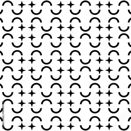 Abstract patterns geometric black and white graphic design print