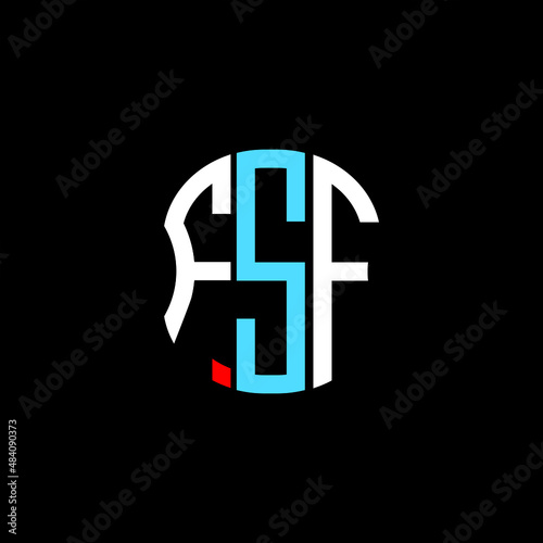 FSF letter logo creative design. FSF unique design photo