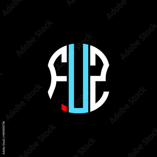 FUZ letter logo creative design. FUZ unique design