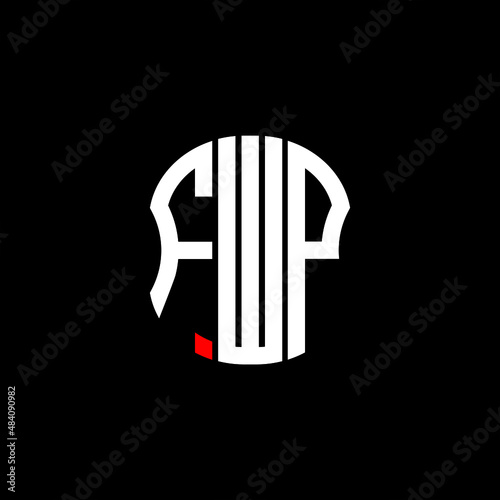 FWP letter logo creative design. FWP unique design photo