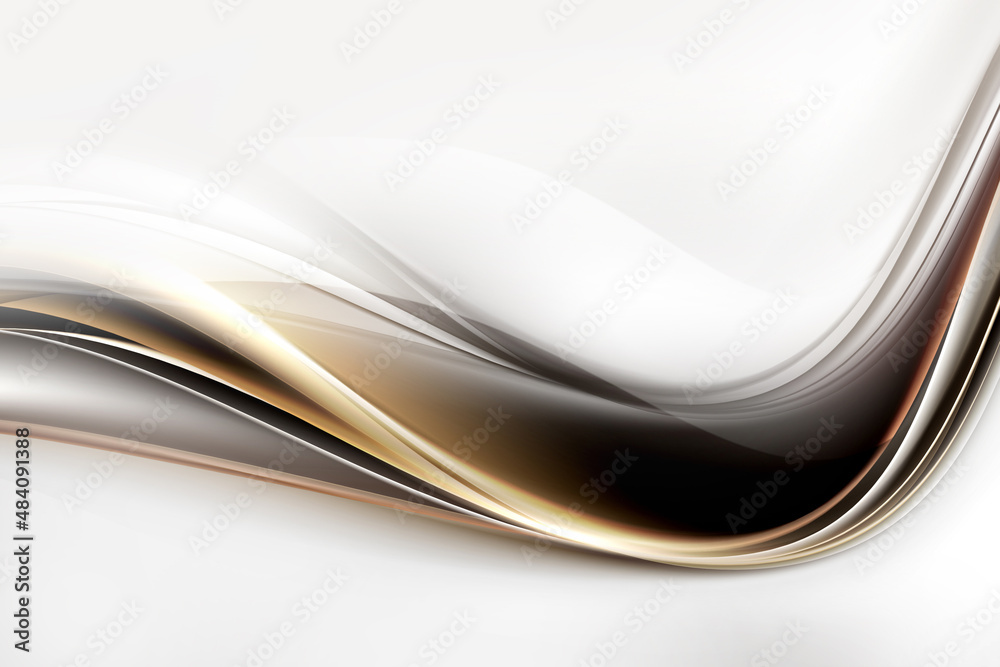 Fototapeta premium gold abstract brown waves background