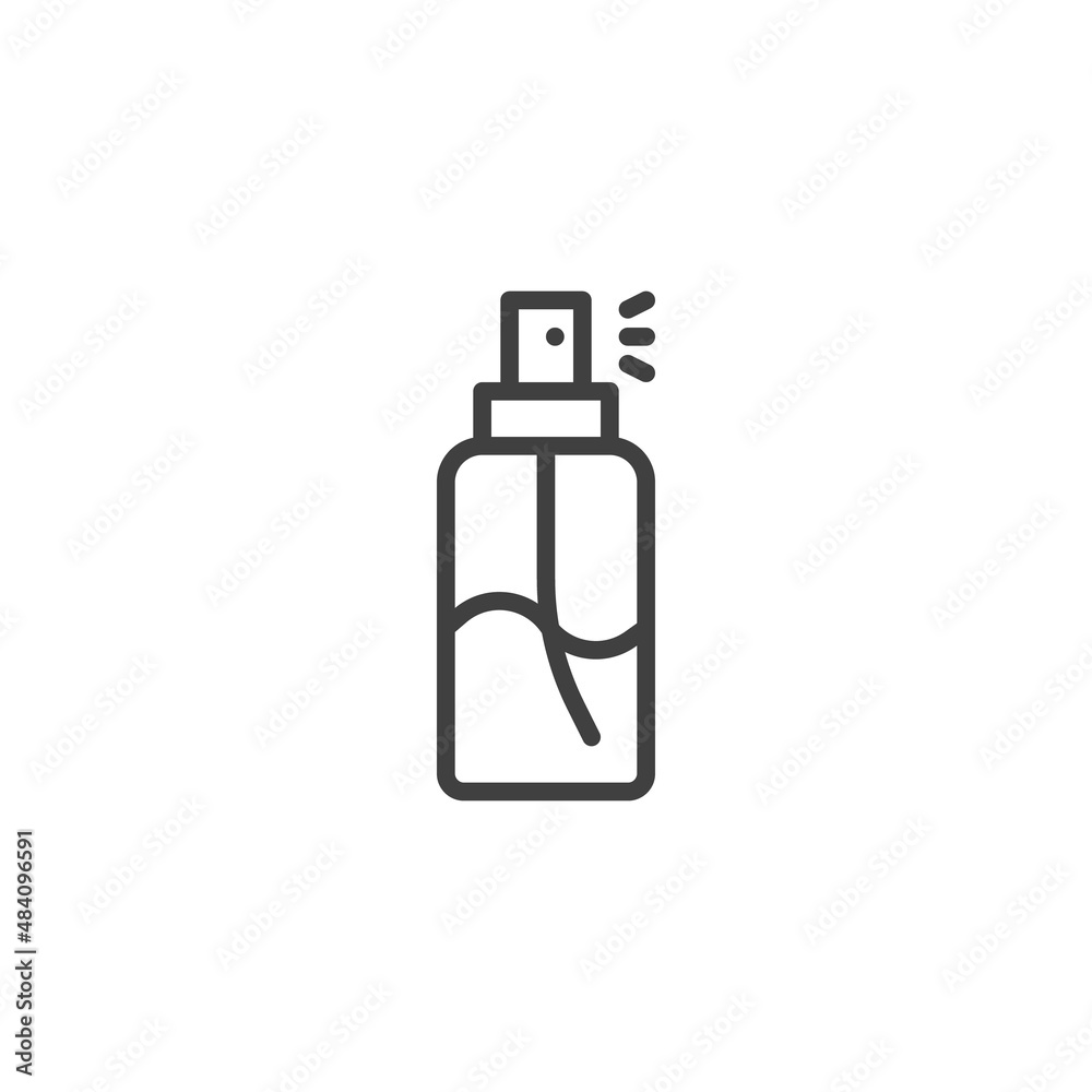 Spray bottle line icon Spray bottle line icon