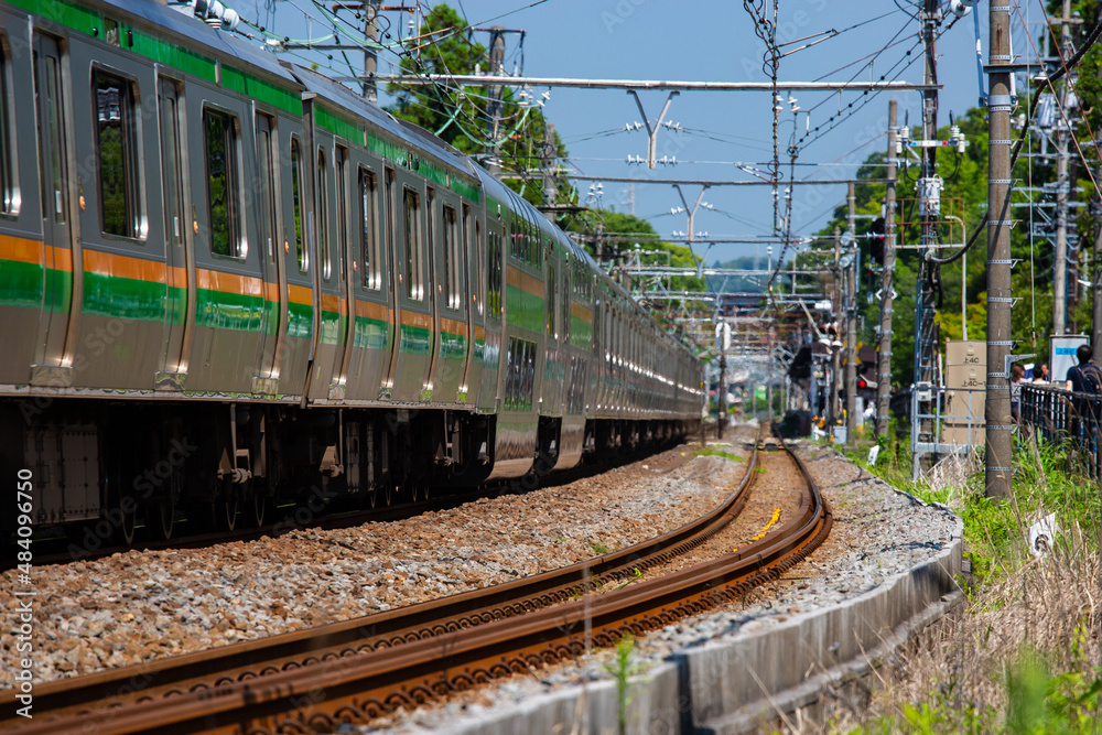 Naklejka premium 電車