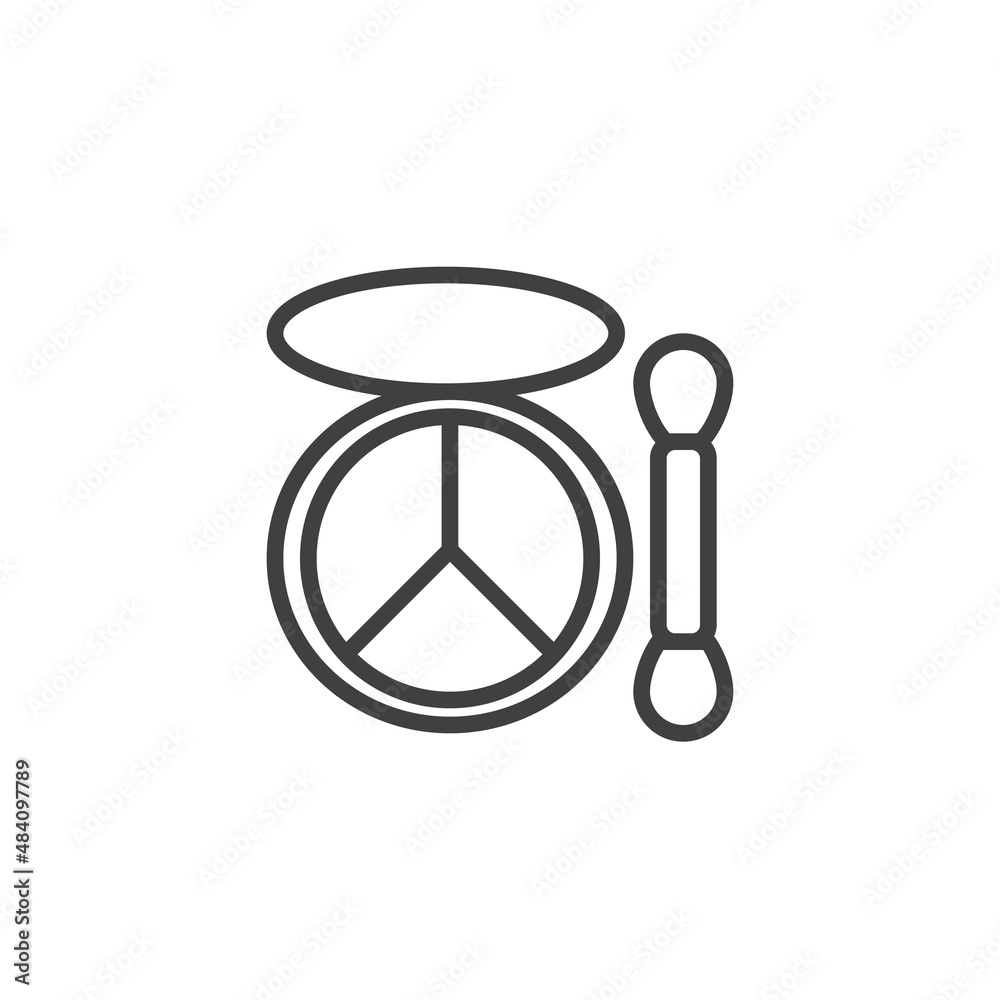 Eye shadow line icon Eye shadow line icon