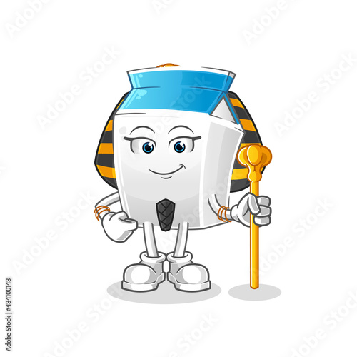 milk ancient egypt cartoon. cartoon mascot vector photo