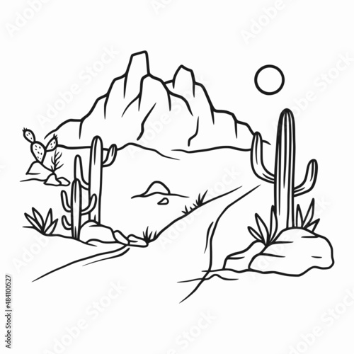 Desert scene illustration