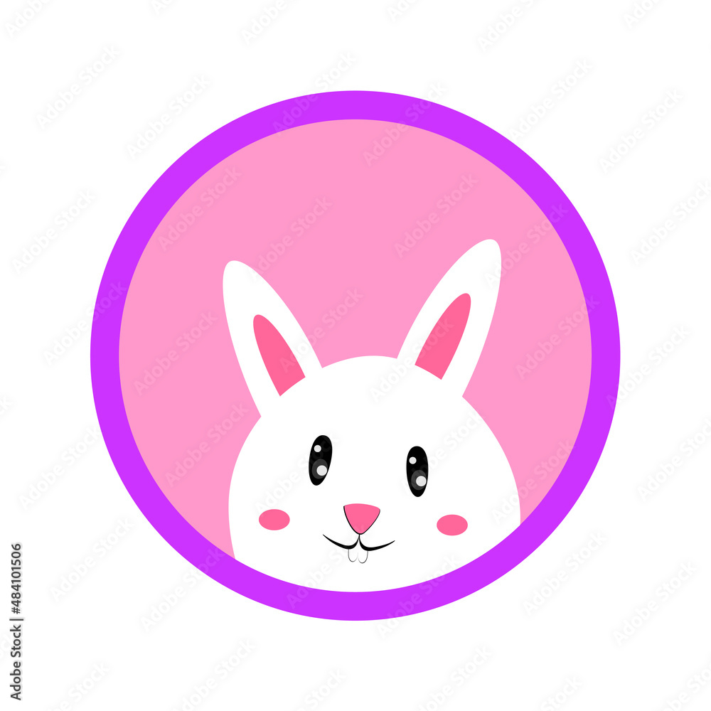 Obraz premium cute easter rabbit bunny vector design, Happy easter vector element illustration.