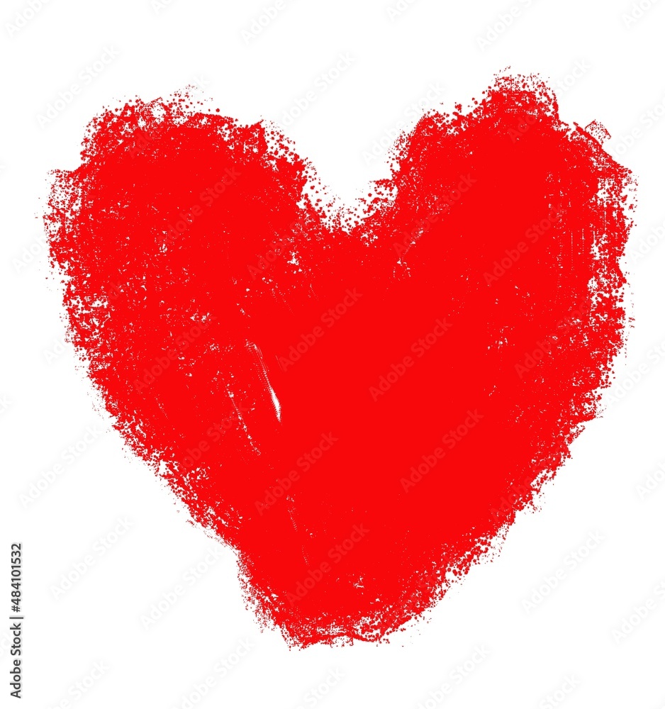 red heart made of paint