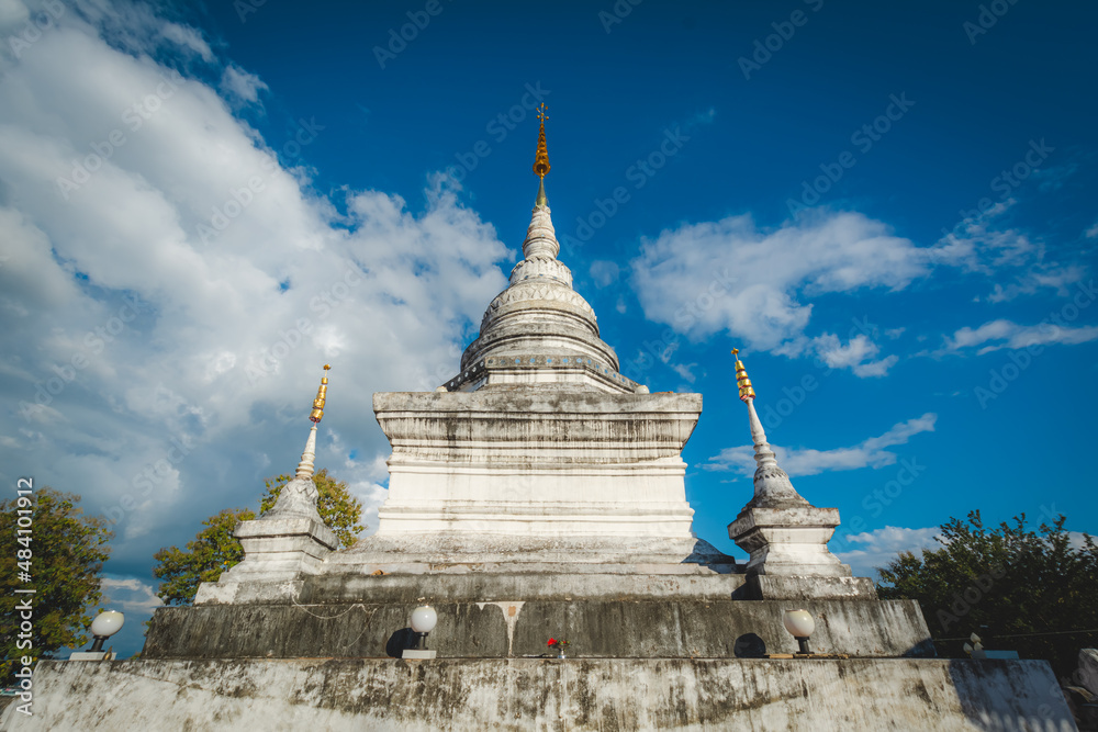 The old pagoda at Wat Phra That Khao Noi, or Phrathat Khao Noi temple, is the top attraction with a fantastic view of Nan province, Thailand