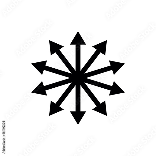 black and white star - Holiday metal object origami red shape