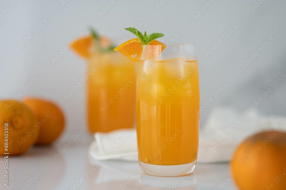 glass of fresh squeeze orange juice glass of fresh squeeze orange juice