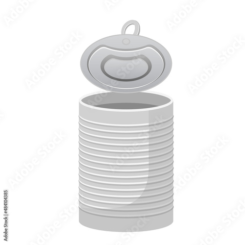 opened tin can Cartoon vector illustration isolated object