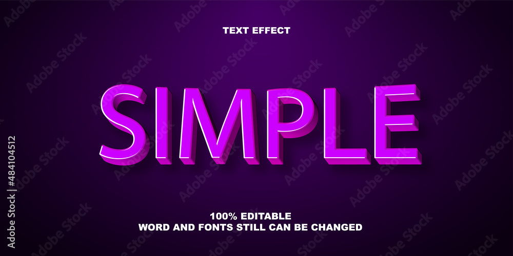Simple Editable Text Effect