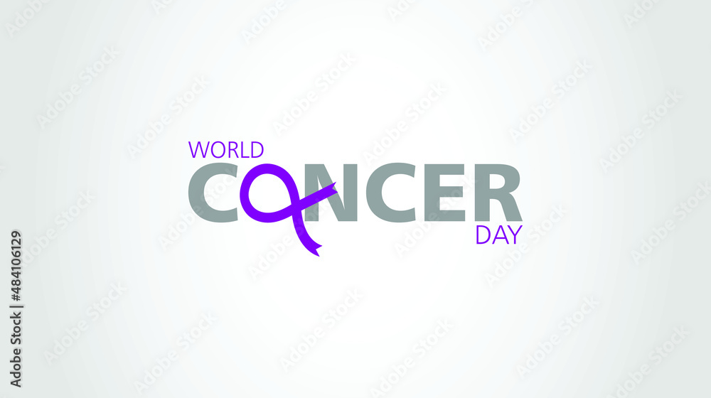 Illustration of World Cancer Day with ribbon. February 4. Illustration of World Cancer Day with ribbon. February 4.