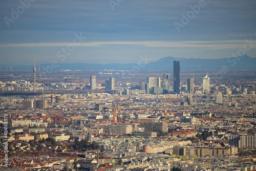 Wallpaper Mural Panoramic view over Vienna sunny day in winter Torontodigital.ca