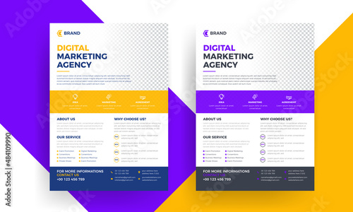 Digital Marketing Agency Flyer or Corporate Flyer Template Circle Abstract concepts