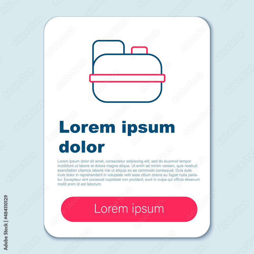 Line Canister for gasoline icon isolated on grey background. Diesel gas icon. Colorful outline concept. Vector Line Canister for gasoline icon isolated on grey background. Diesel gas icon. Colorful outline concept. Vector
