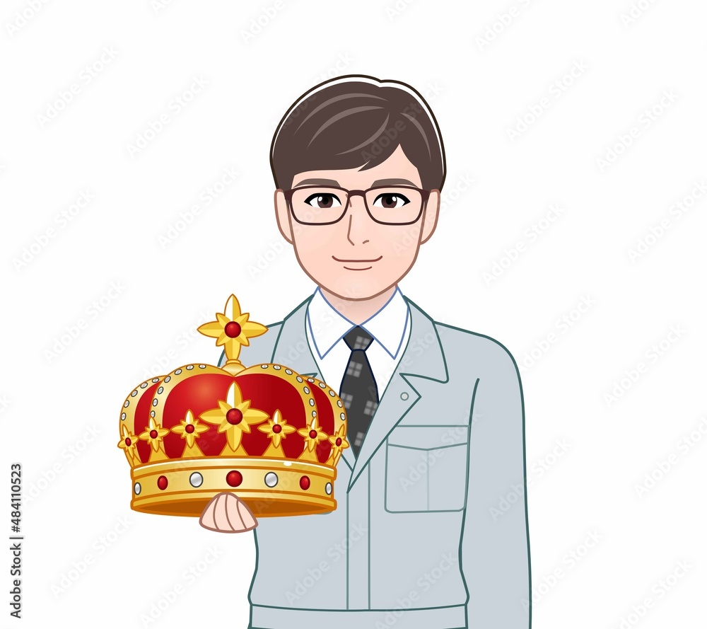 王冠を持っている男性 王冠を持っている男性