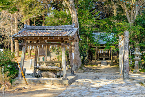                                           Sakurai Shrine in winter. Fukuoka-ken Itoshima city.
