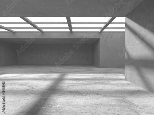 Abstract architecture interior background. Empty concrete room