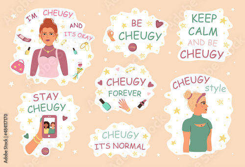Slogans about cheuglife. New trendy teens millennial quotes.