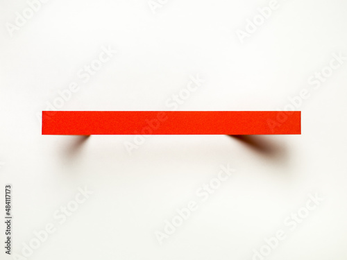 red arrow on a white background