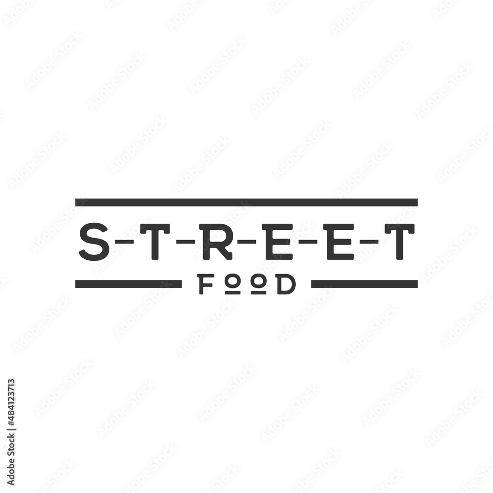 Street Food Chalk Handwriting Typography for Restaurant Cafe Bar logo design vector Street Food Chalk Handwriting Typography for Restaurant Cafe Bar logo design vector
